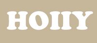 White text 'HOIIY' on a beige background