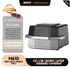 HOIIY 12 inch Pizza Air Fryer with product details on a kitchen counter