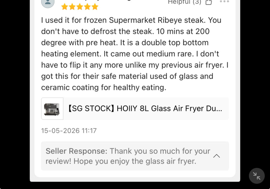 Customer review screenshot