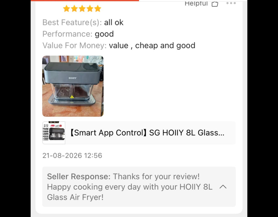 Customer review screenshot