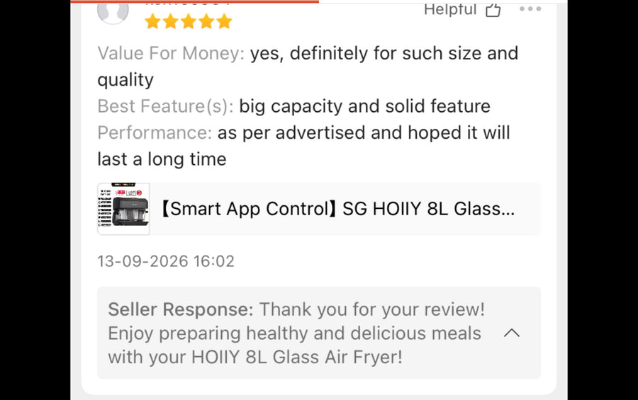Customer review screenshot