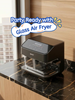 HOIIY Singapore 8L Glass Air Fryer cooking from juicy meatballs and crispy onion rings to french fries and flaky egg tarts.