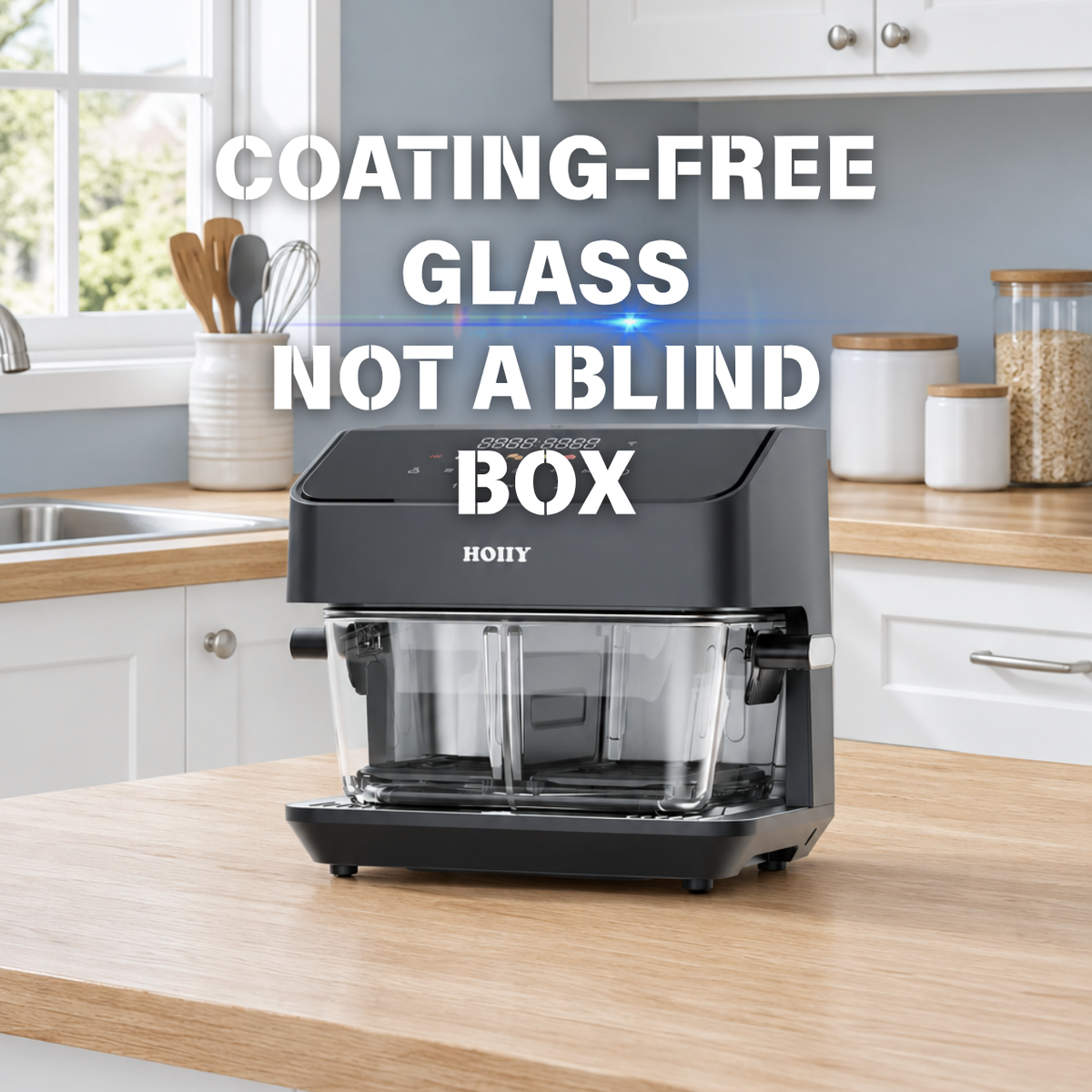 No more black box guesswork! Upgrade to HOIIY Singapore 8L Glass Air Fryer today!